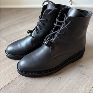 Black Leather Men's Boots
